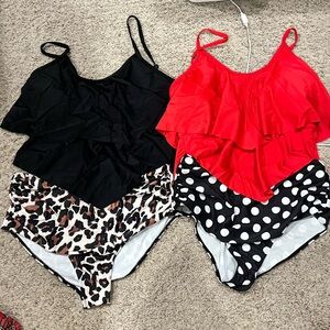 High waisted  bikinis (lot of 2)